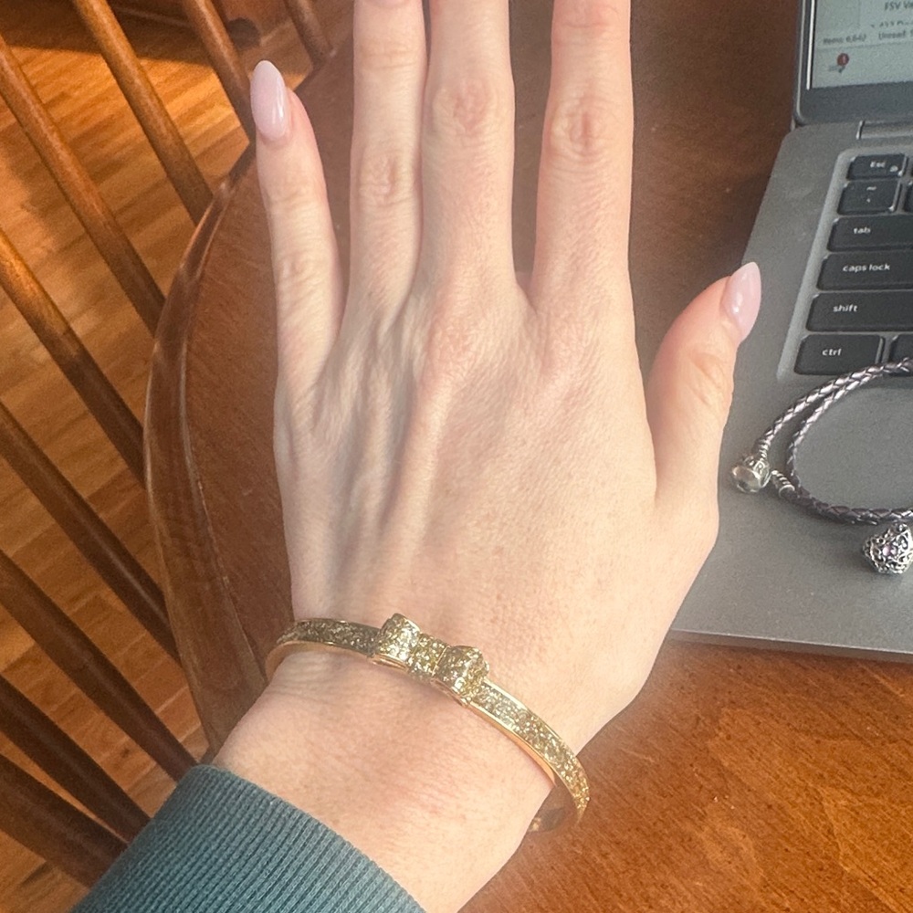 kate spade Gold Bow Bangle Bracelet